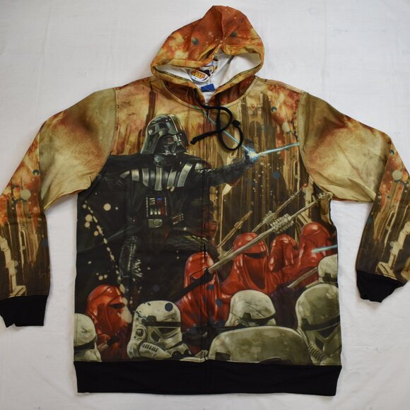Star Wars Mens Darth Vader Epic Lord Sublimated Hoodie New XL - Picture 1 of 5